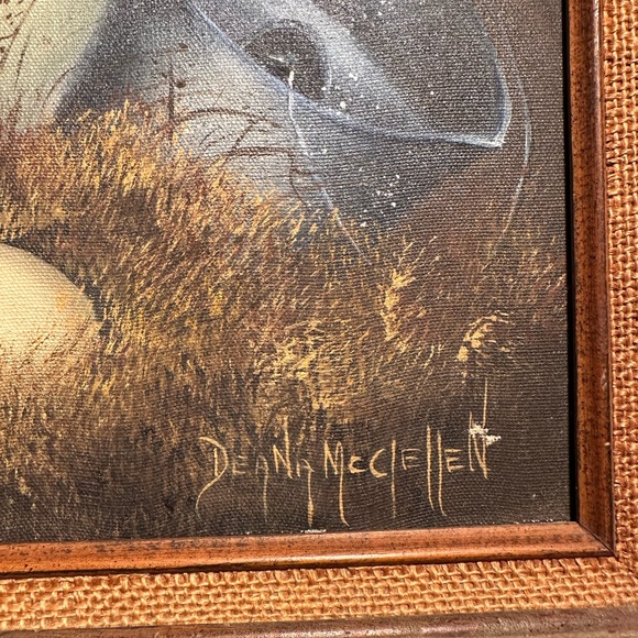 Still Life - Blue & White Churn - Eggs- Oil Painting - Signed - Original - Picture 3 of 8